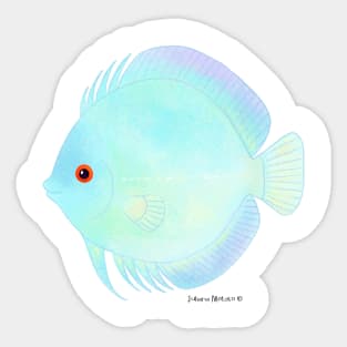 Blue Diamond Discus Fish Sticker